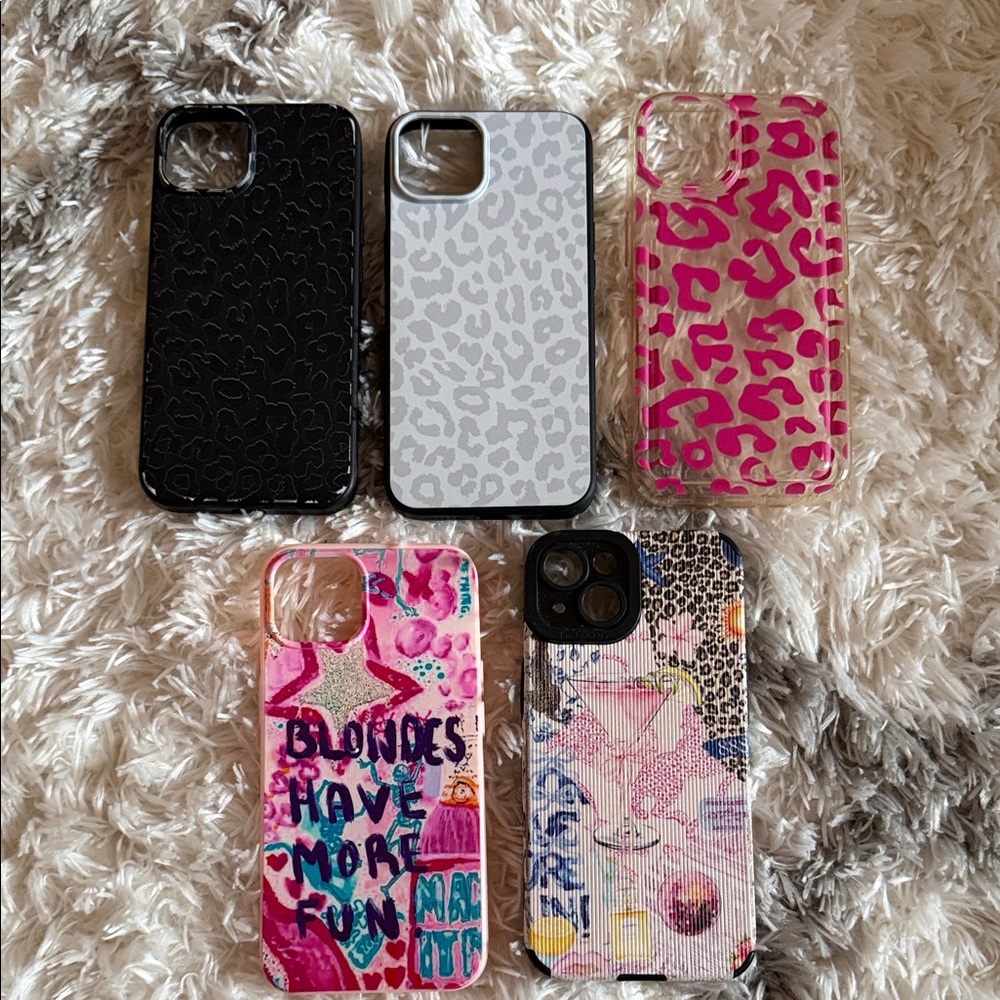 Stylish Leopard and Fun Print iPhone 13 Cases bundle